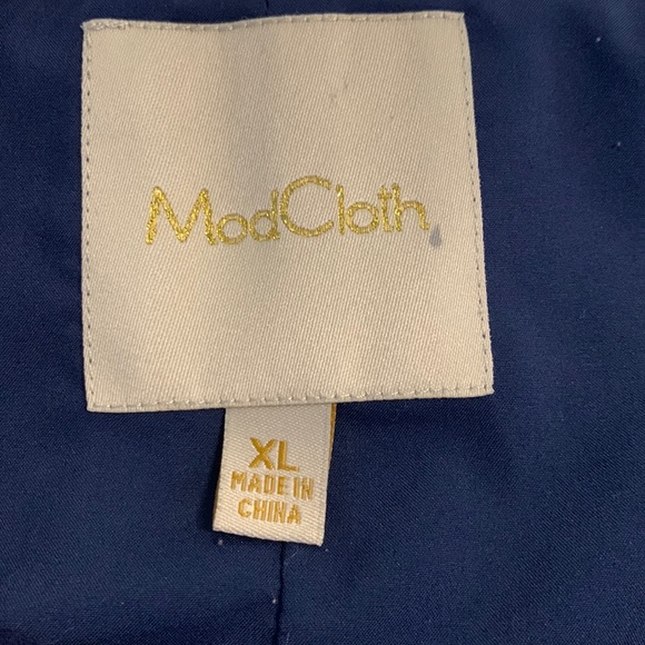 Modcloth | Spaghetti Straps | Navy | Micro Pleated | SZ XL - Picture 10 of 14